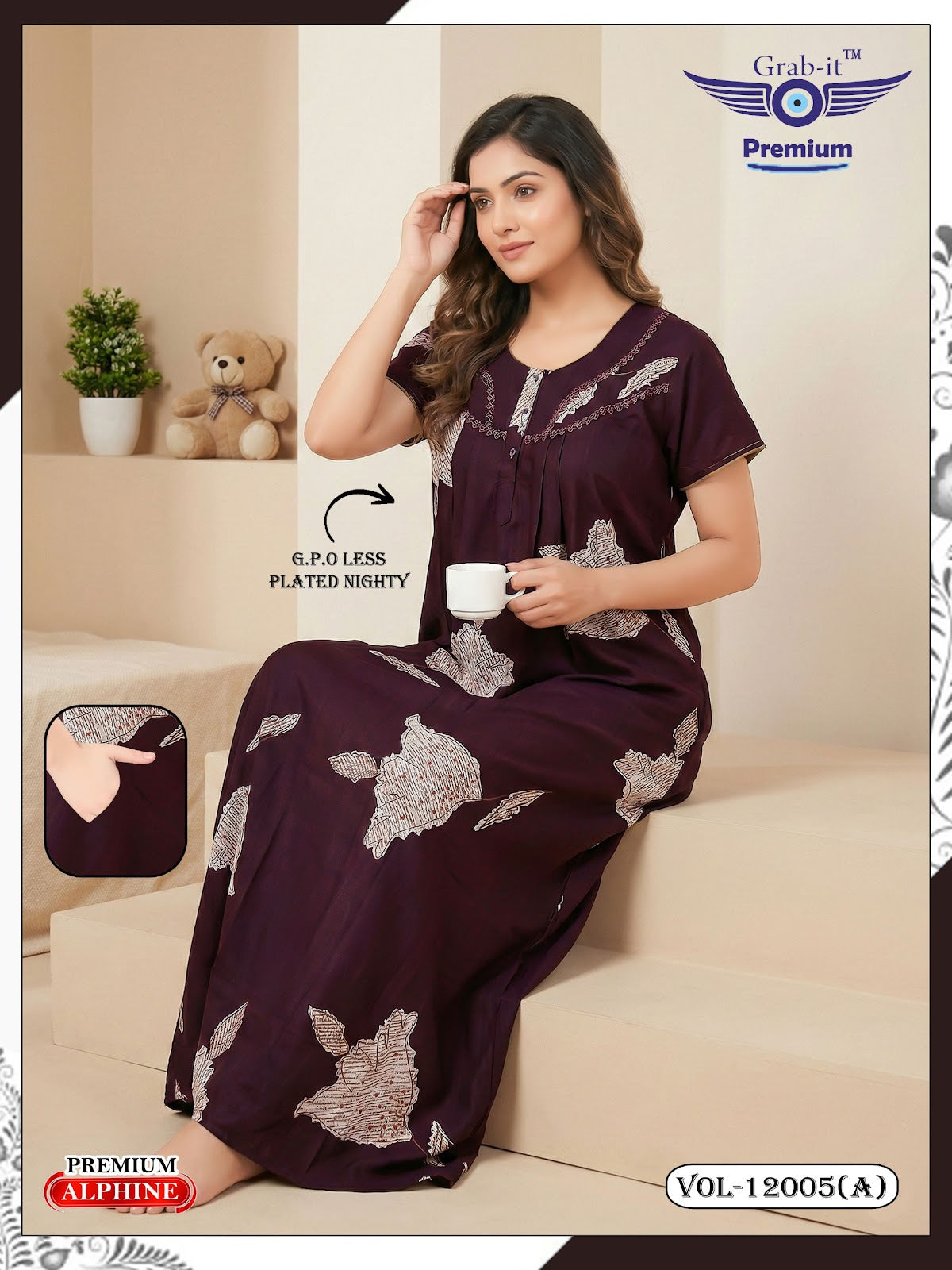 Vol 12001-12007 Grab It Alpine Night Gowns Wholesale