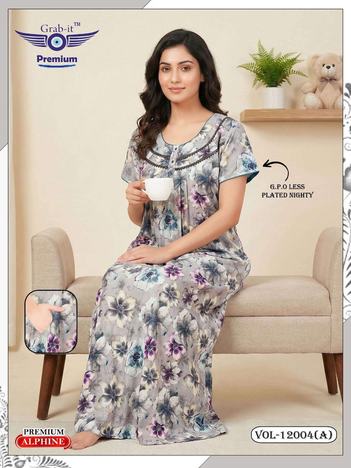 Vol 12001-12007 Grab It Alpine Night Gowns Wholesale