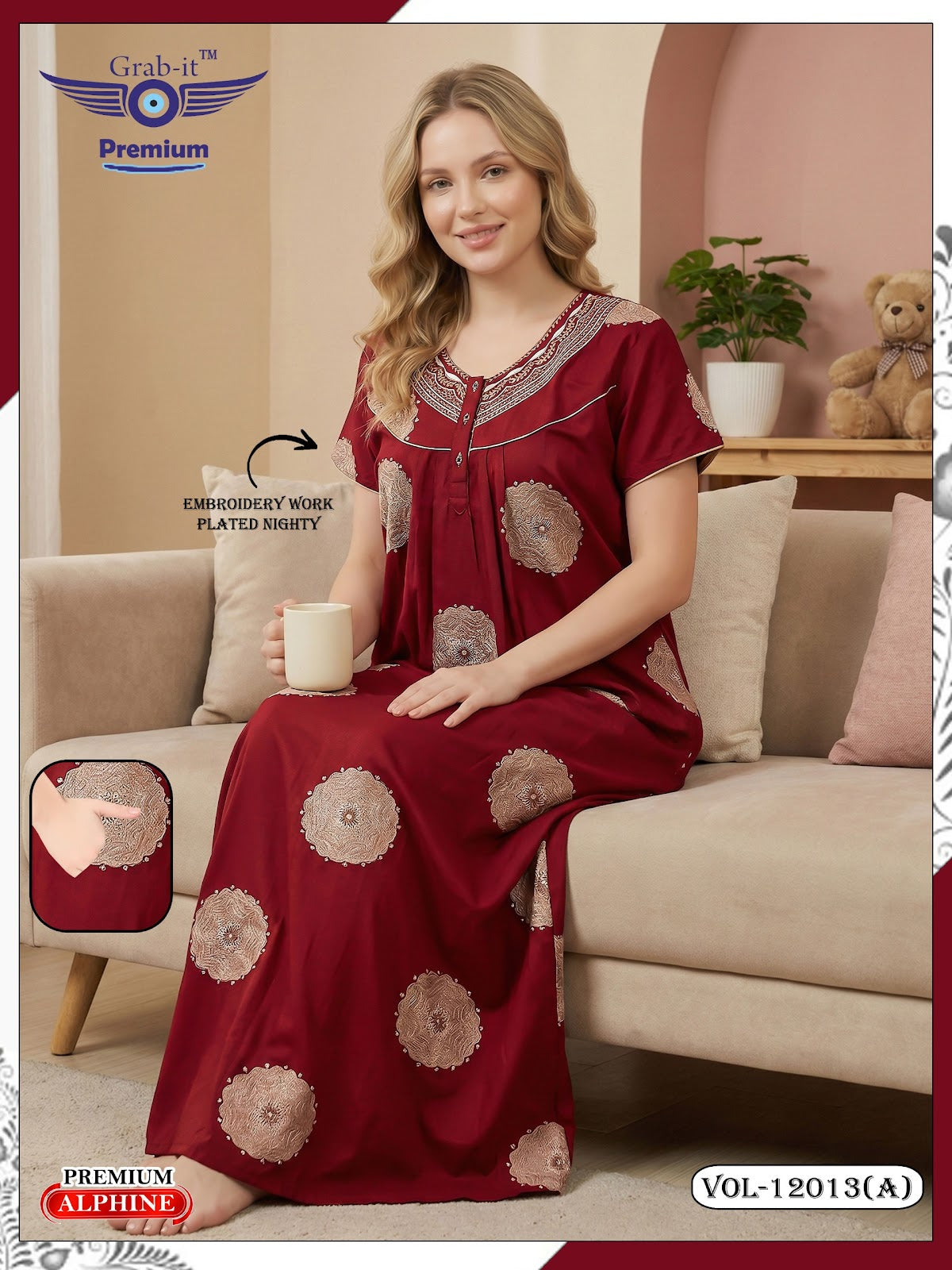 Vol 12008-12013 Grab It Alpine Night Gowns Wholesaler Gujarat