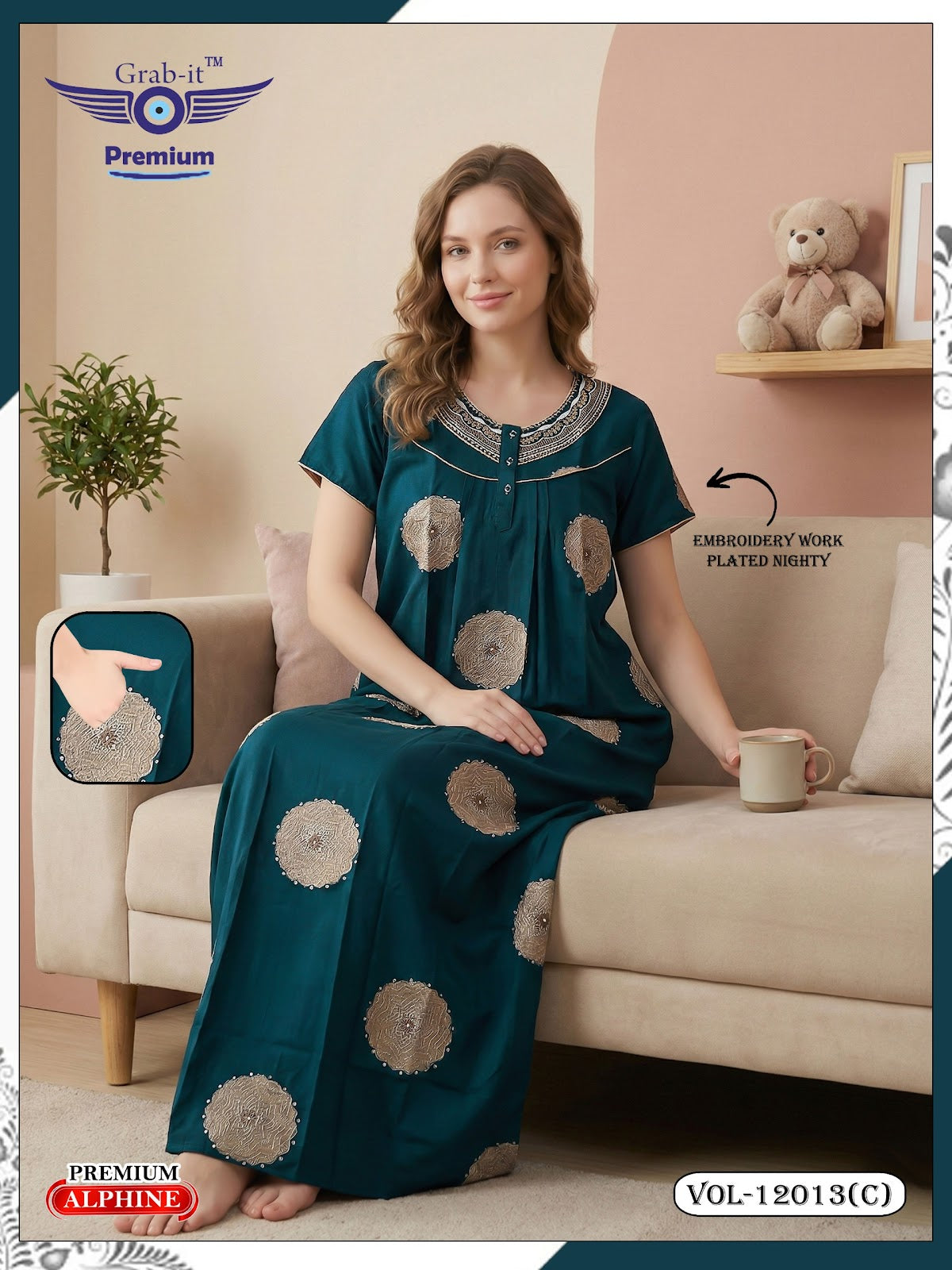 Vol 12008-12013 Grab It Alpine Night Gowns Wholesaler Gujarat