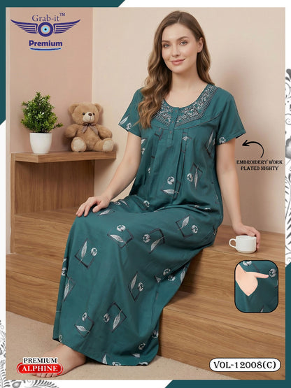 Vol 12008-12013 Grab It Alpine Night Gowns Wholesaler Gujarat