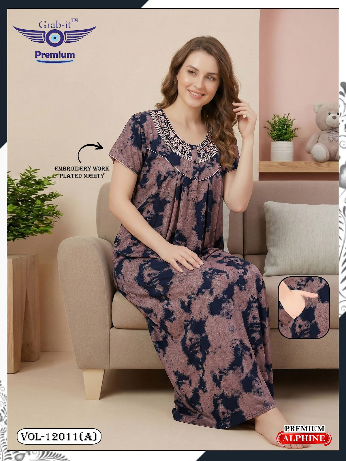 Vol 12008-12013 Grab It Alpine Night Gowns Wholesaler Gujarat