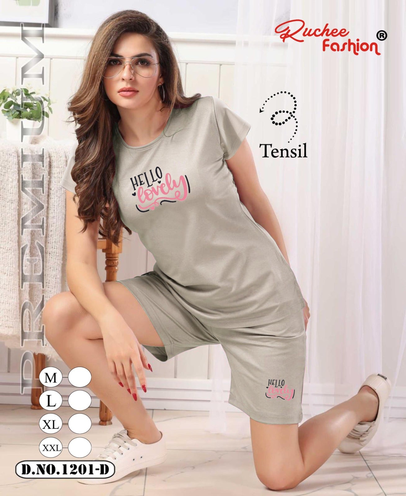 Vol 1201 Ruchee Fashion Tencil Shorts Night Suits Exporter