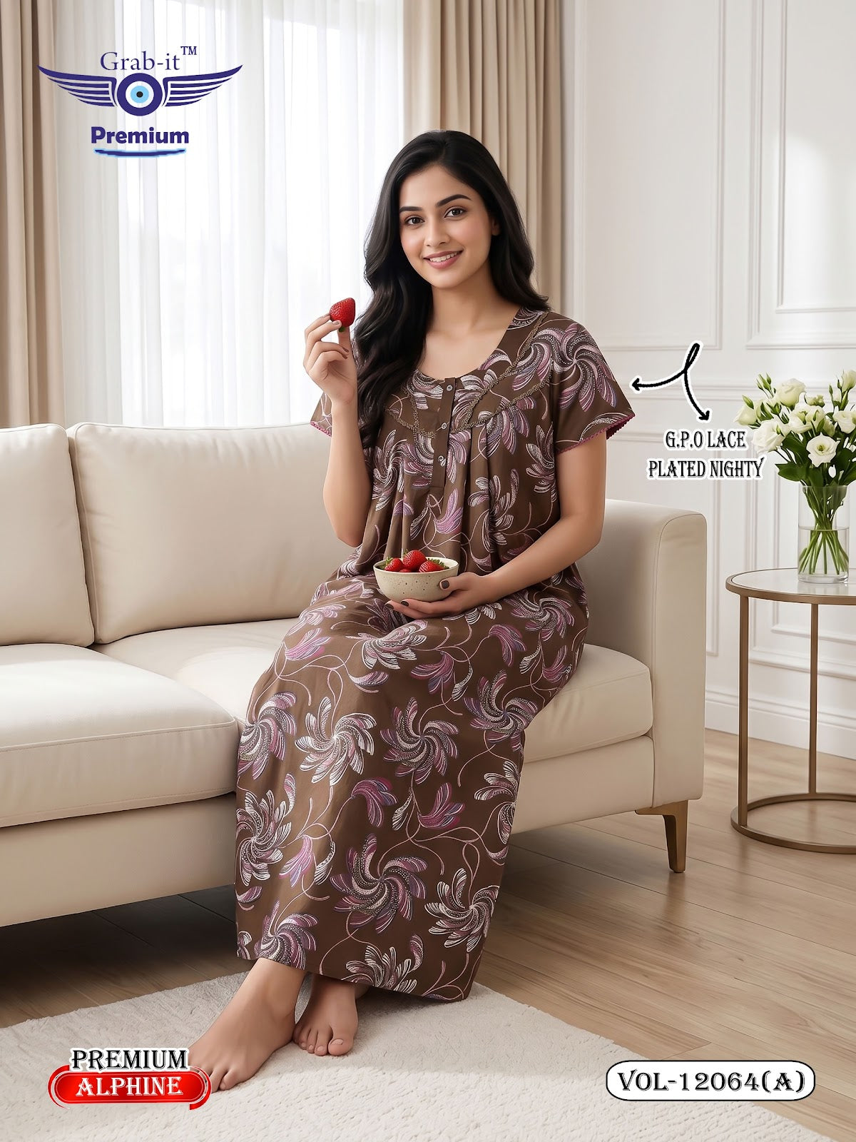 Vol 12060-12067 Alpine Grab It Gpo Night Gowns Manufacturer Gujarat