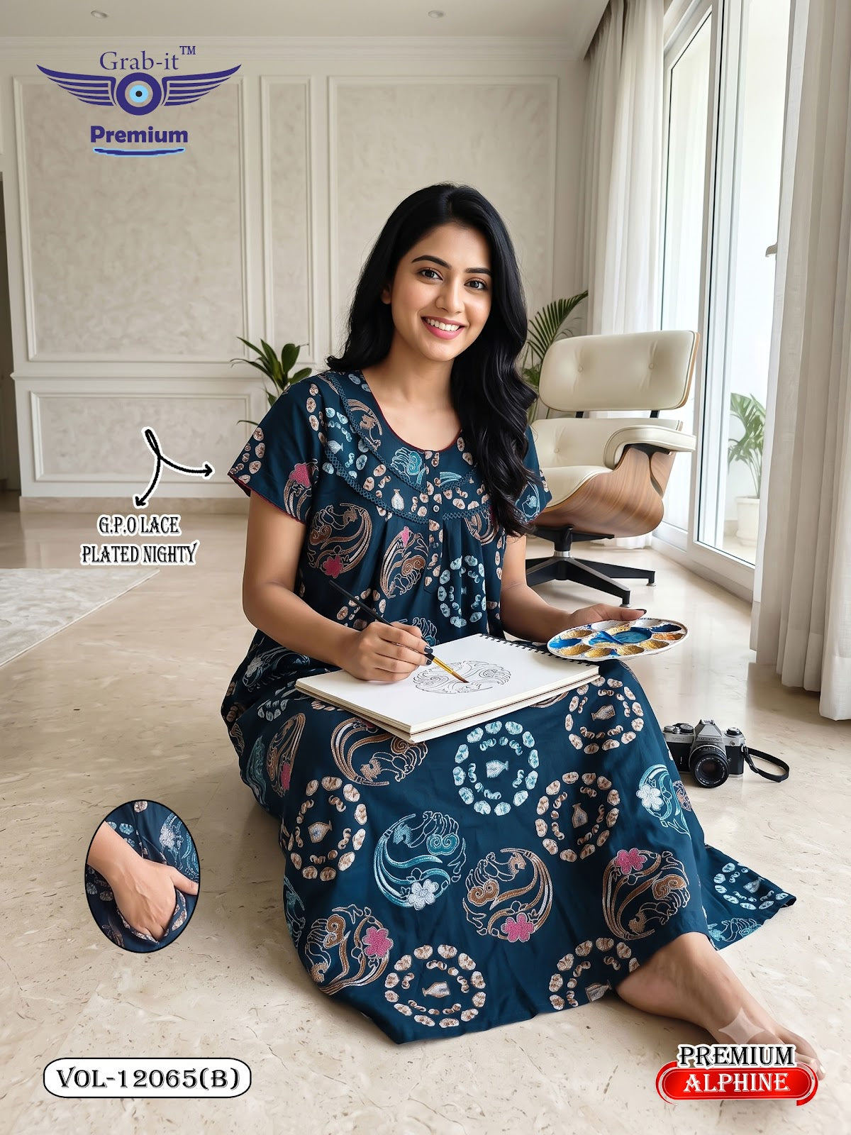 Vol 12060-12067 Alpine Grab It Gpo Night Gowns Manufacturer Gujarat