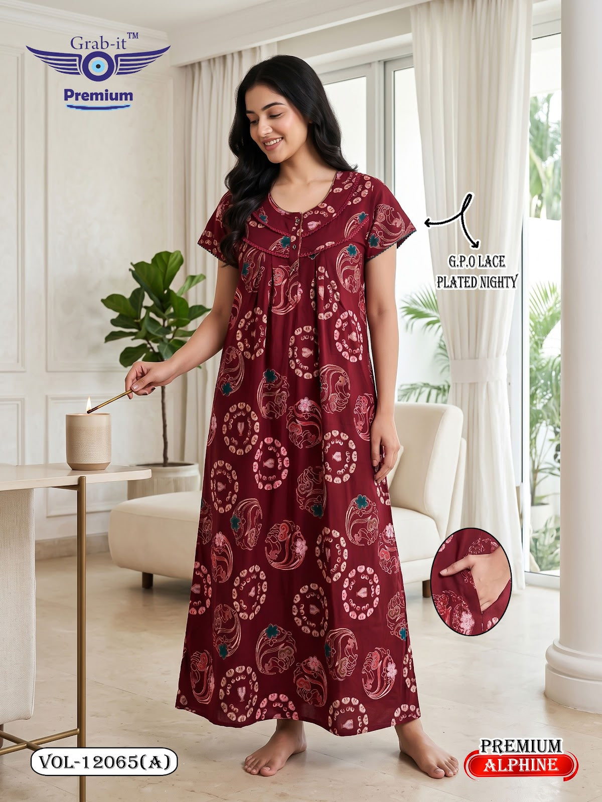 Vol 12060-12067 Alpine Grab It Gpo Night Gowns Manufacturer Gujarat