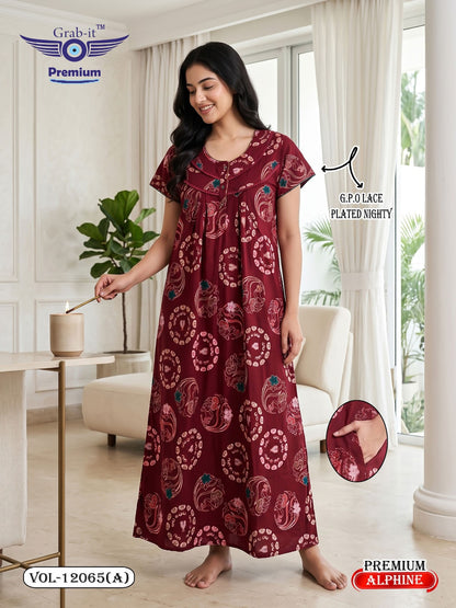 Vol 12060-12067 Alpine Grab It Gpo Night Gowns Manufacturer Gujarat