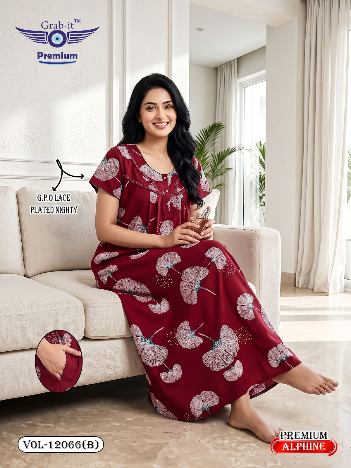 Vol 12060-12067 Alpine Grab It Gpo Night Gowns Manufacturer Gujarat