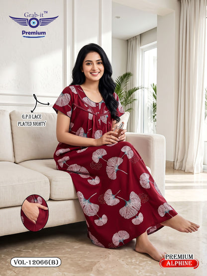 Vol 12060-12067 Alpine Grab It Gpo Night Gowns Manufacturer Gujarat