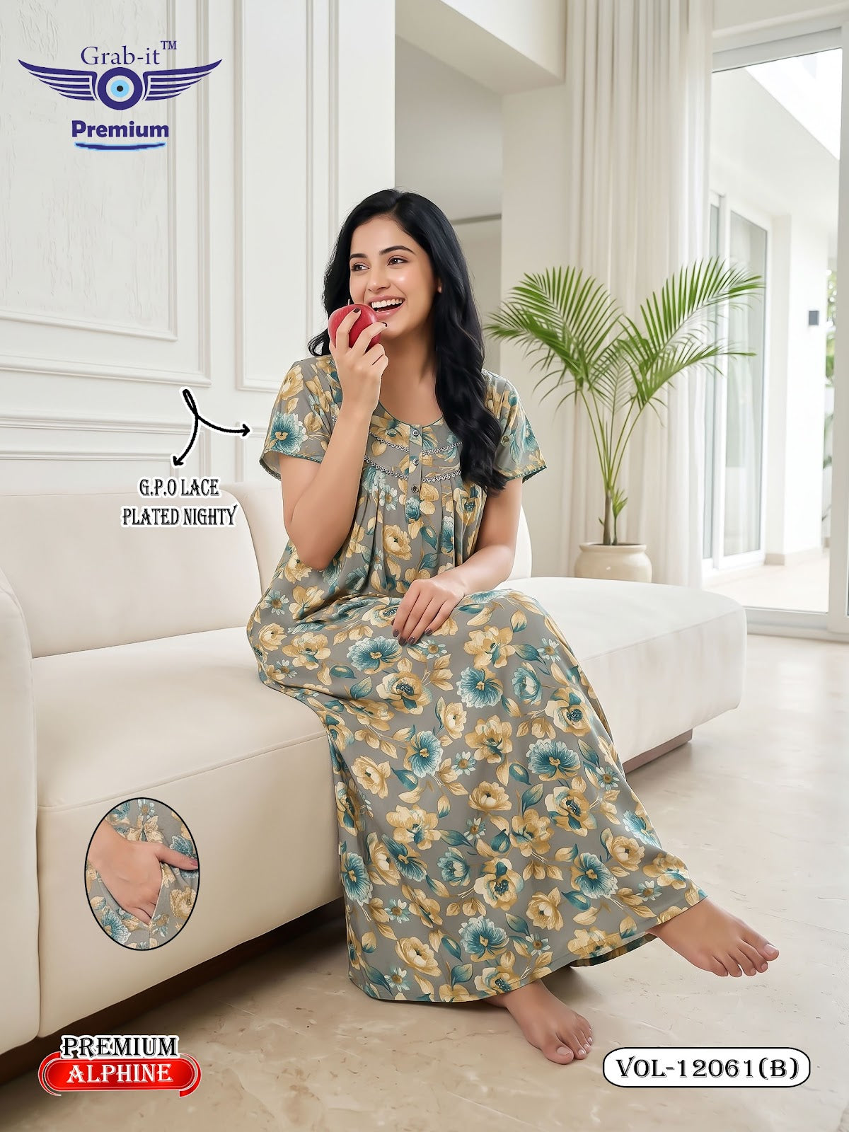 Vol 12060-12067 Alpine Grab It Gpo Night Gowns Manufacturer Gujarat