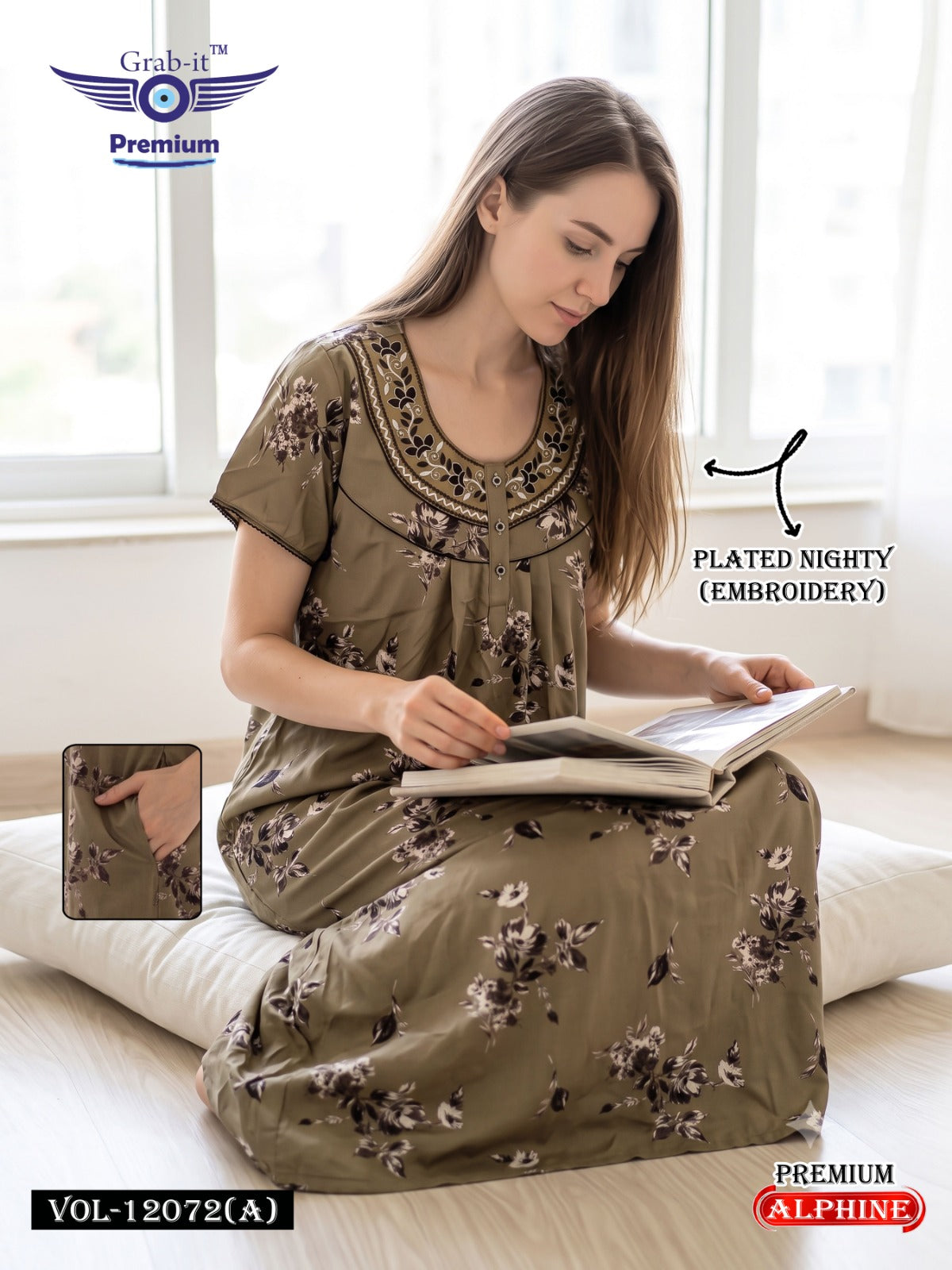 Vol 12068-12073 Grab It Alpine Night Gowns Manufacturer Ahmedabad