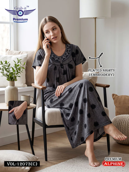 Vol 12068-12073 Grab It Alpine Night Gowns Manufacturer Ahmedabad