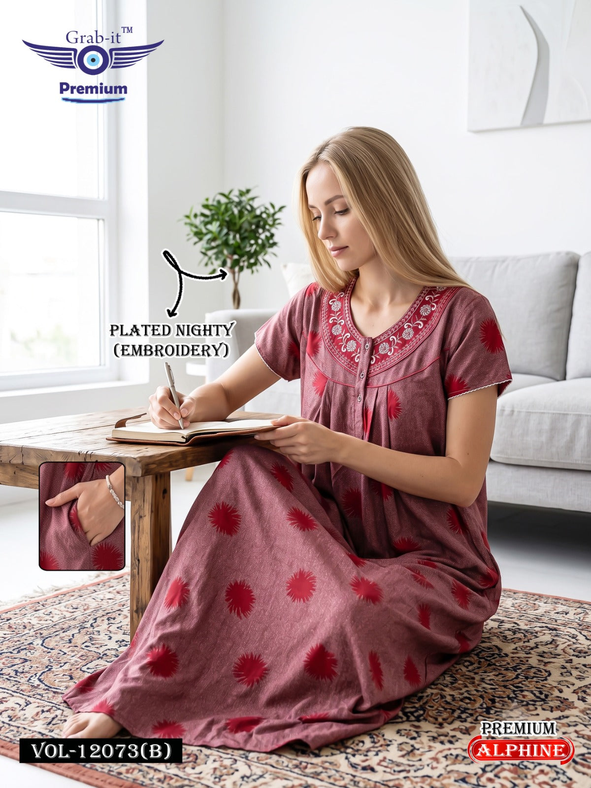 Vol 12068-12073 Grab It Alpine Night Gowns Manufacturer Ahmedabad
