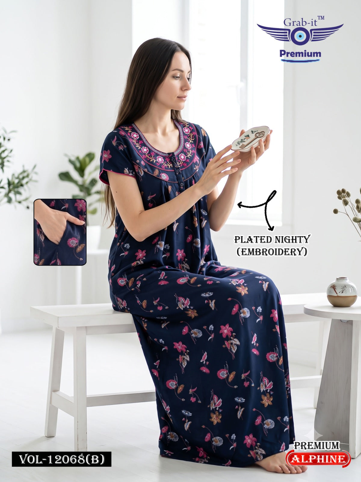 Vol 12068-12073 Grab It Alpine Night Gowns Manufacturer Ahmedabad