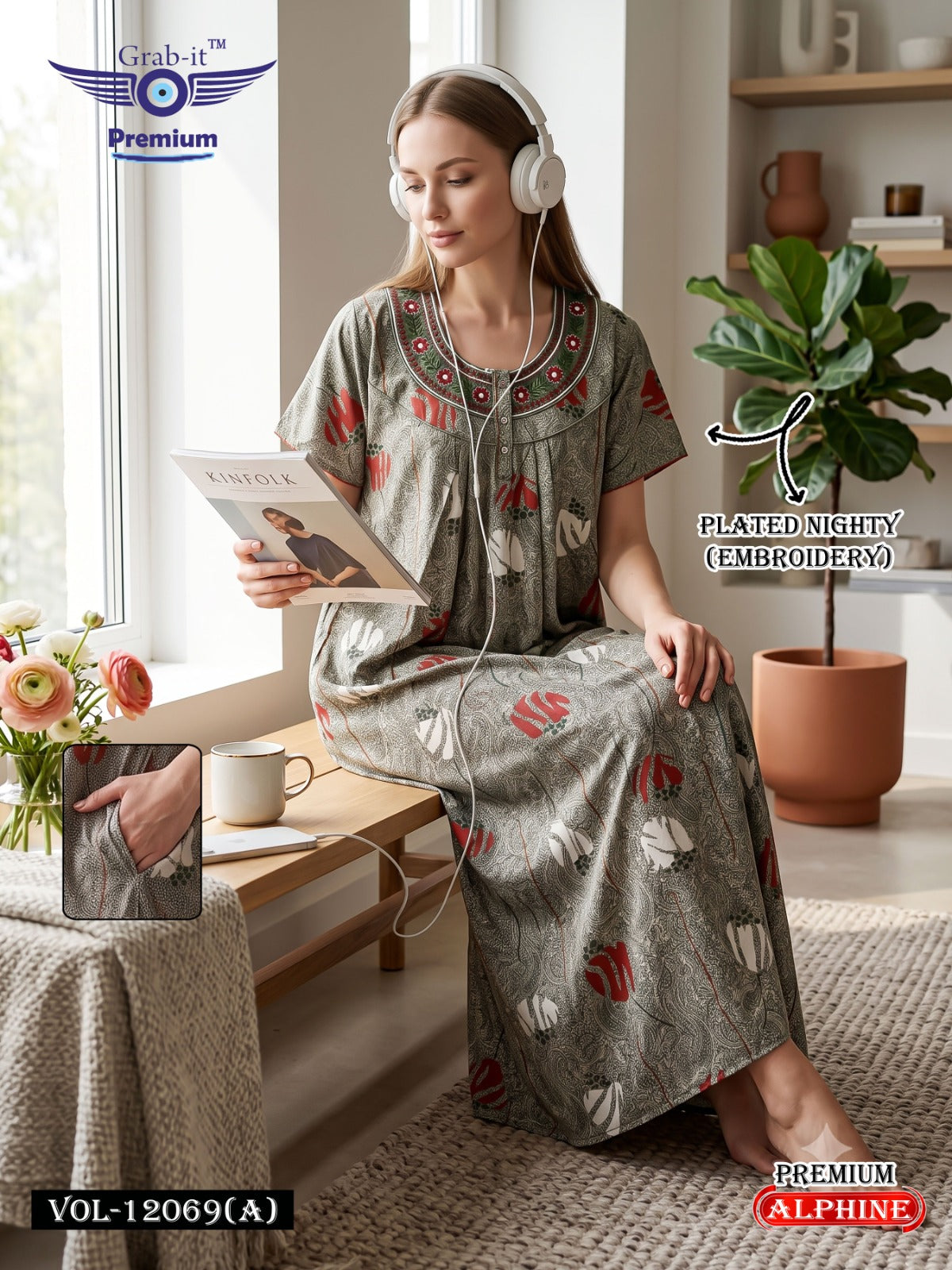 Vol 12068-12073 Grab It Alpine Night Gowns Manufacturer Ahmedabad