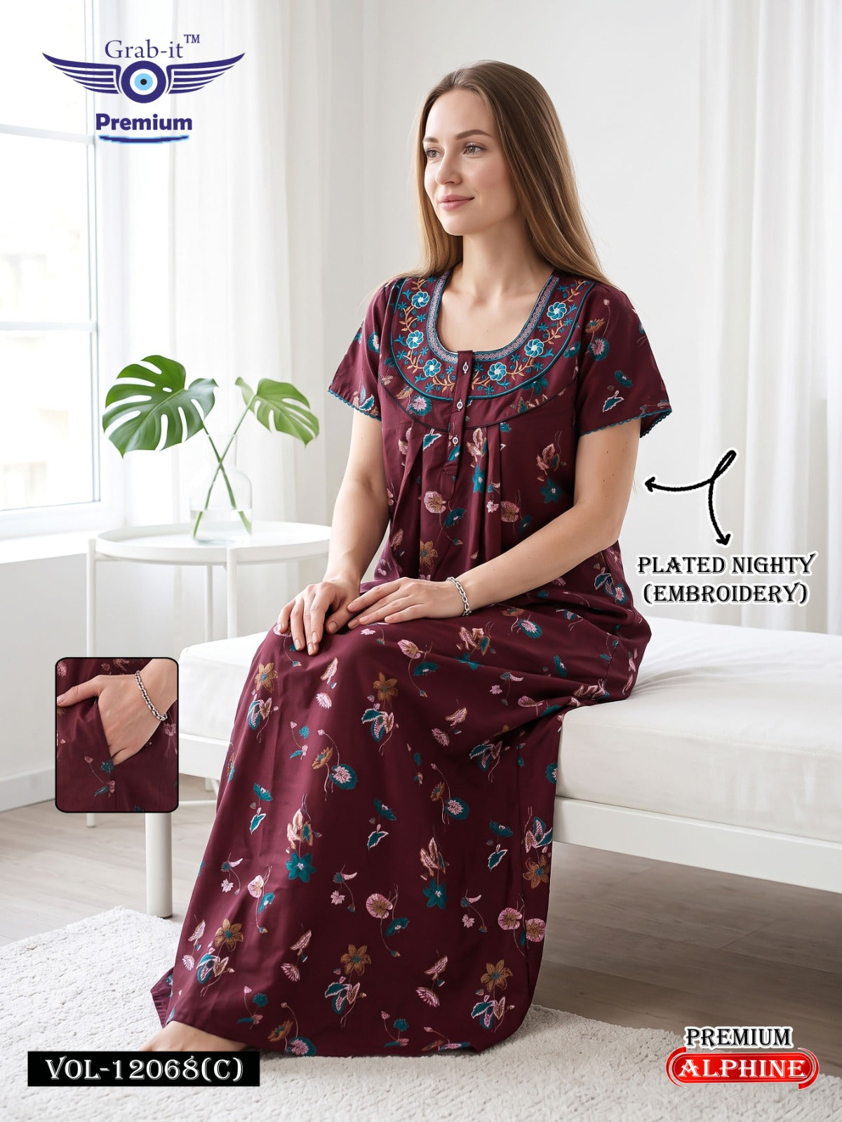 Vol 12068-12073 Grab It Alpine Night Gowns Manufacturer Ahmedabad