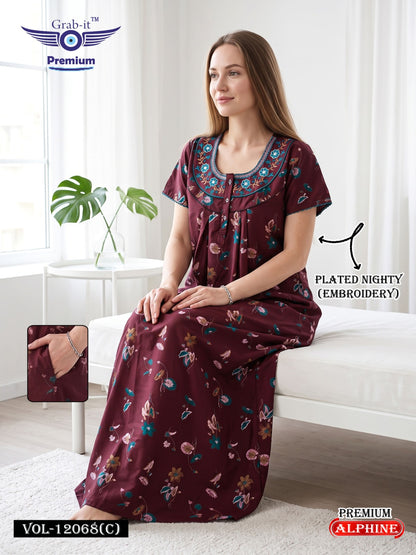 Vol 12068-12073 Grab It Alpine Night Gowns Manufacturer Ahmedabad