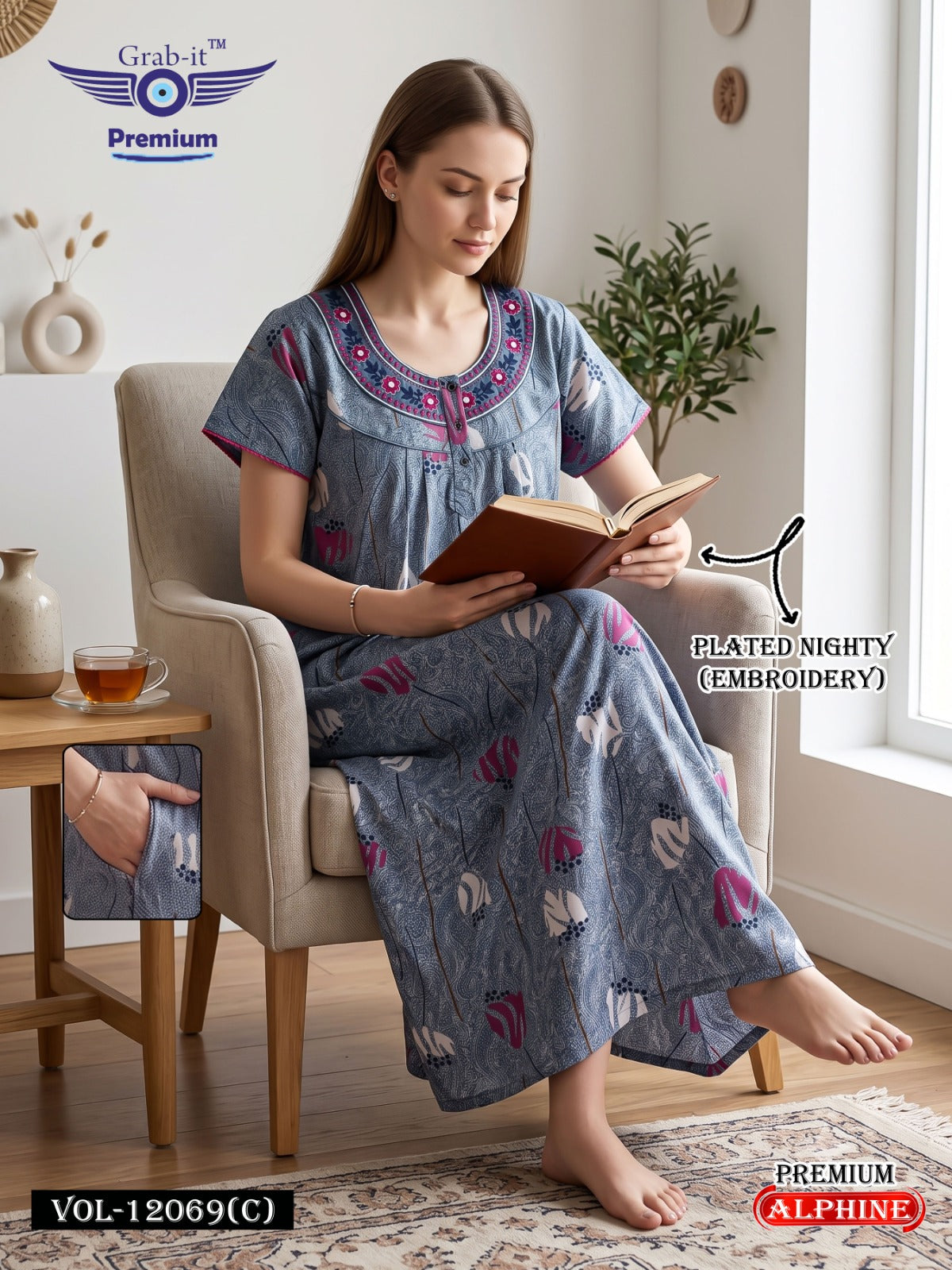 Vol 12068-12073 Grab It Alpine Night Gowns Manufacturer Ahmedabad