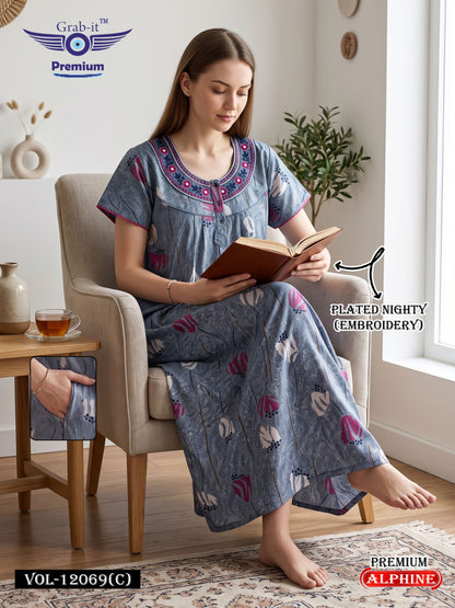 Vol 12068-12073 Grab It Alpine Night Gowns Manufacturer Ahmedabad