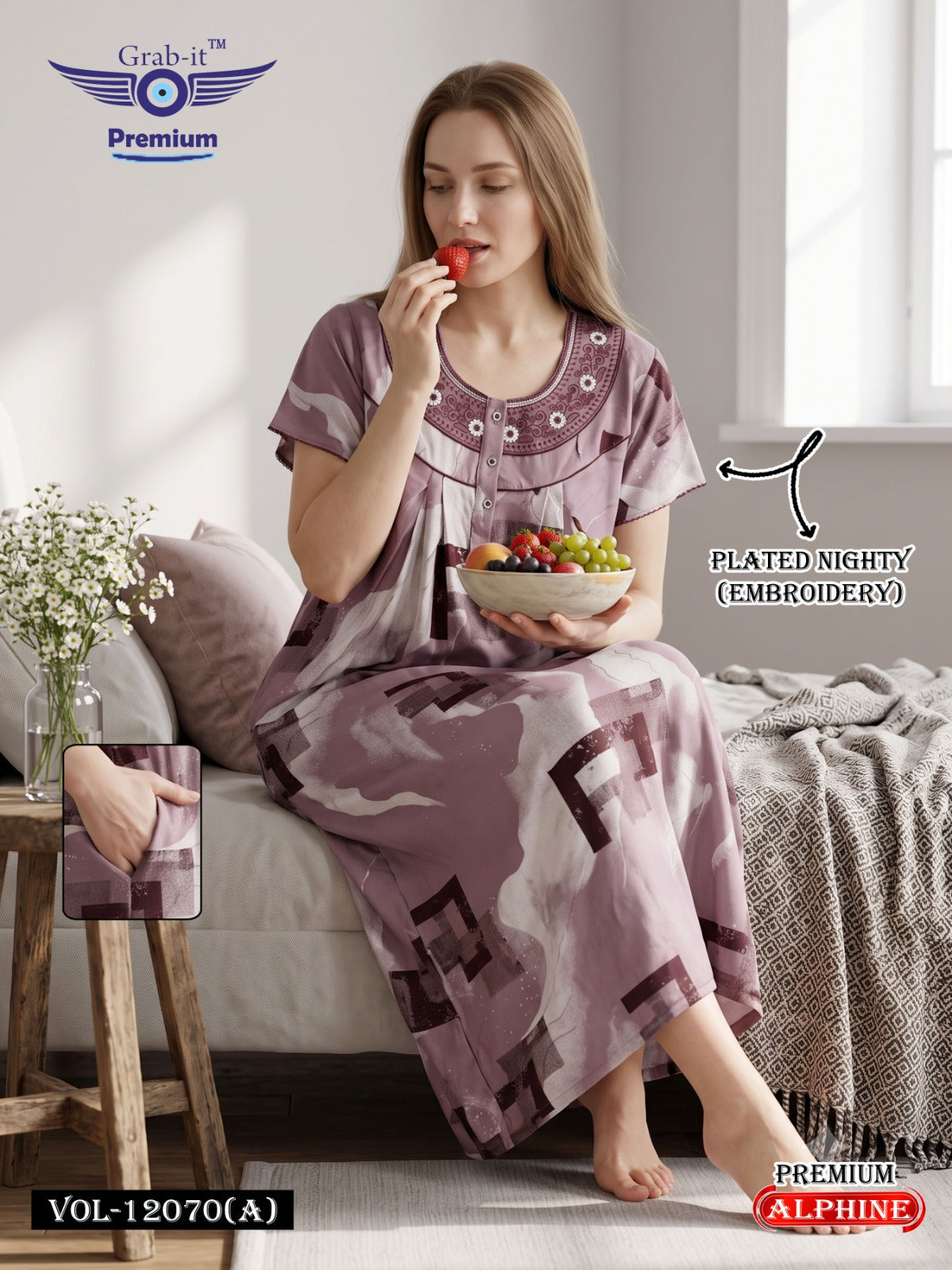 Vol 12068-12073 Grab It Alpine Night Gowns Manufacturer Ahmedabad