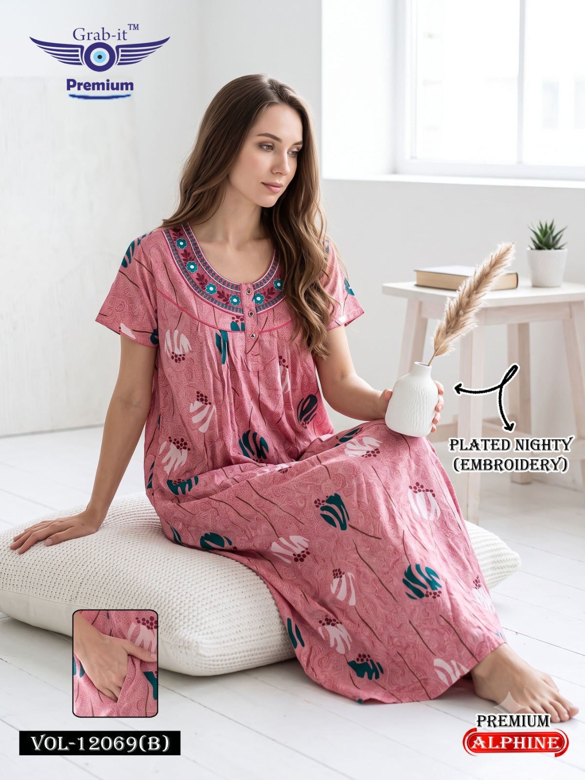 Vol 12068-12073 Grab It Alpine Night Gowns Manufacturer Ahmedabad