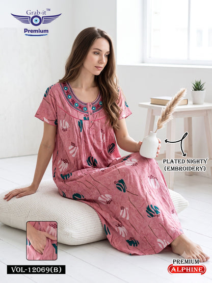 Vol 12068-12073 Grab It Alpine Night Gowns Manufacturer Ahmedabad