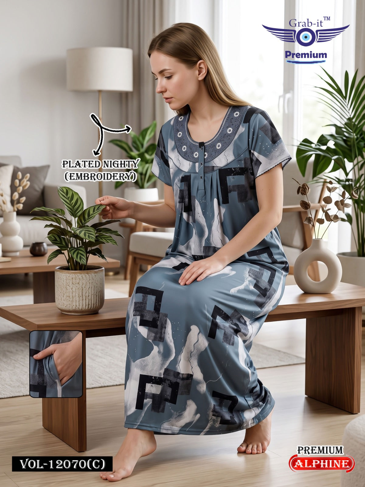 Vol 12068-12073 Grab It Alpine Night Gowns Manufacturer Ahmedabad