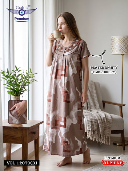 Vol 12068-12073 Grab It Alpine Night Gowns Manufacturer Ahmedabad