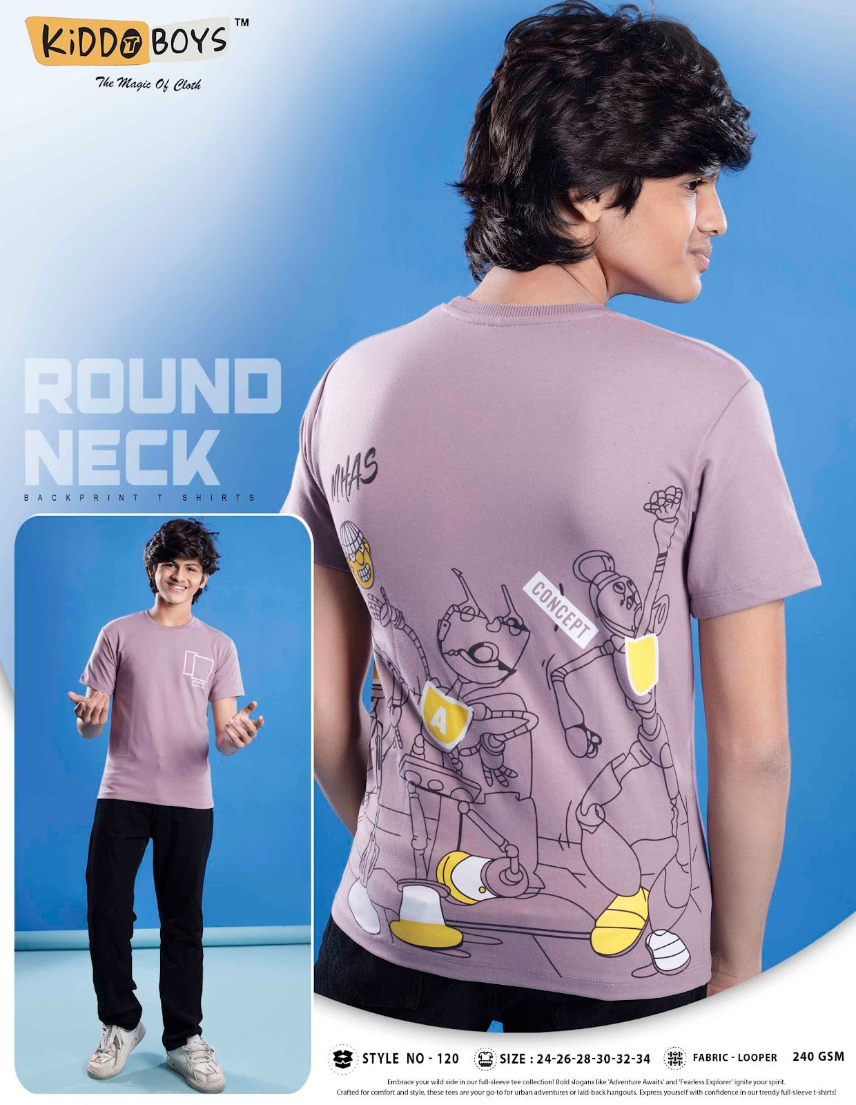 Vol 120 Kiddo Looper Boys Tshirt Exporter Gujarat