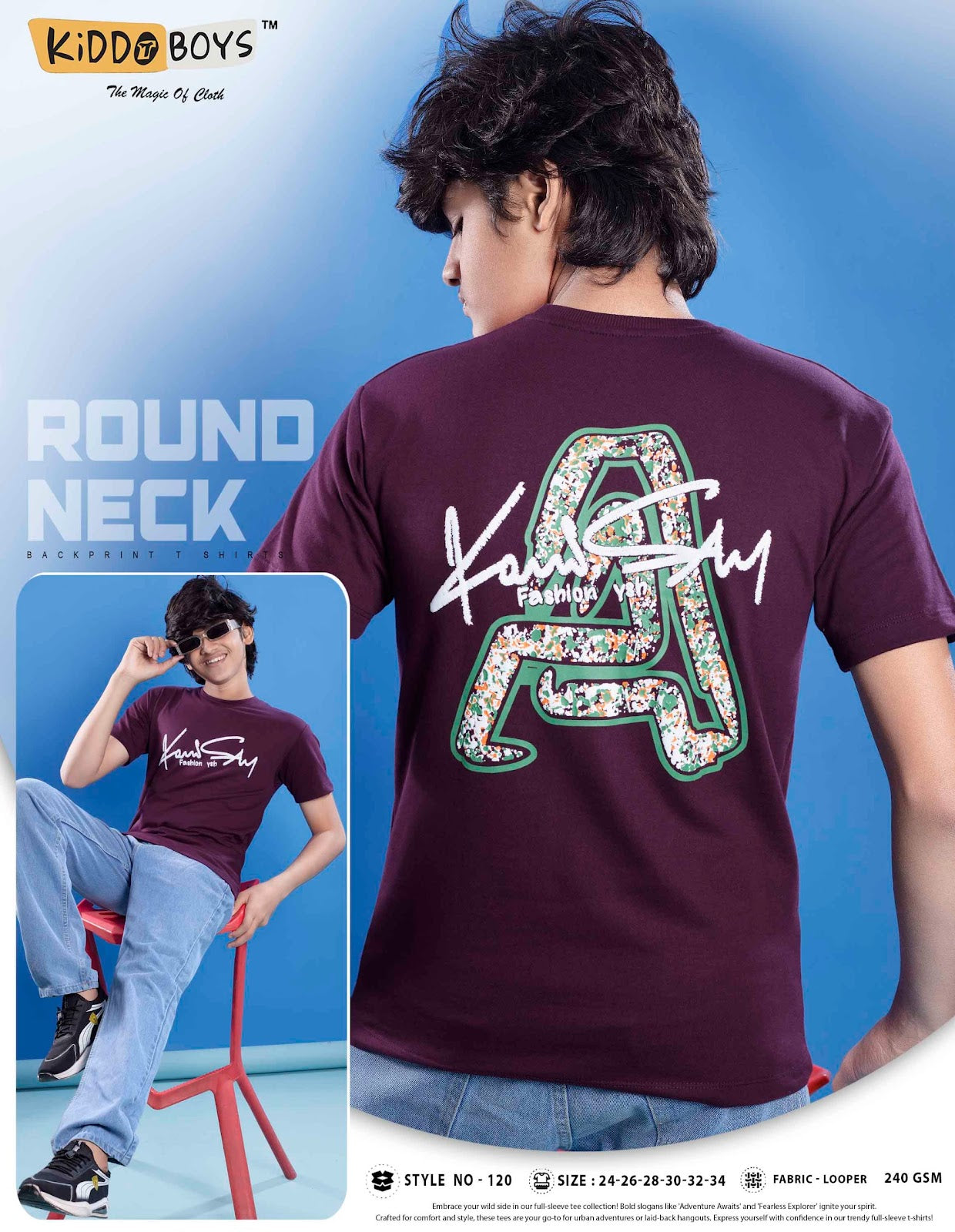 Vol 120 Kiddo Looper Boys Tshirt Exporter Gujarat