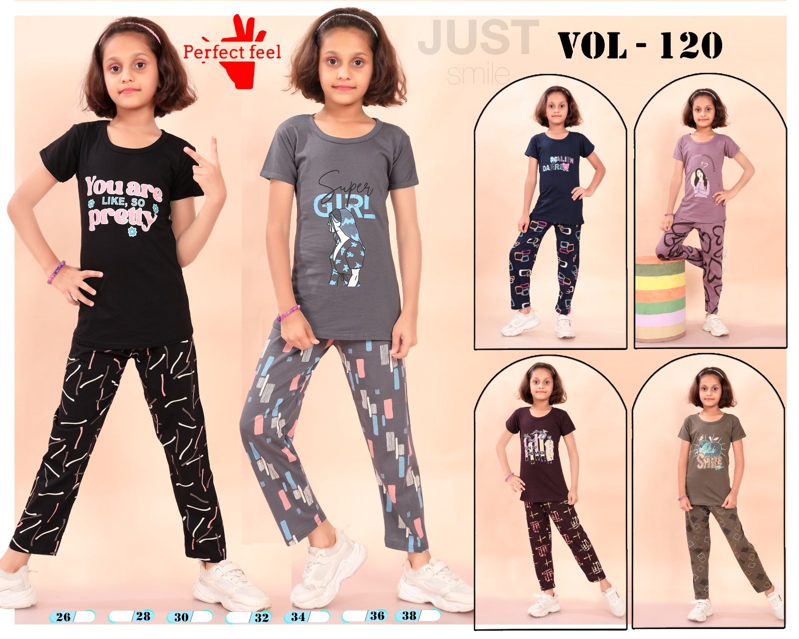 Vol 120 Perfect Feel Hosiery Girls Night Suits Exporter Gujarat