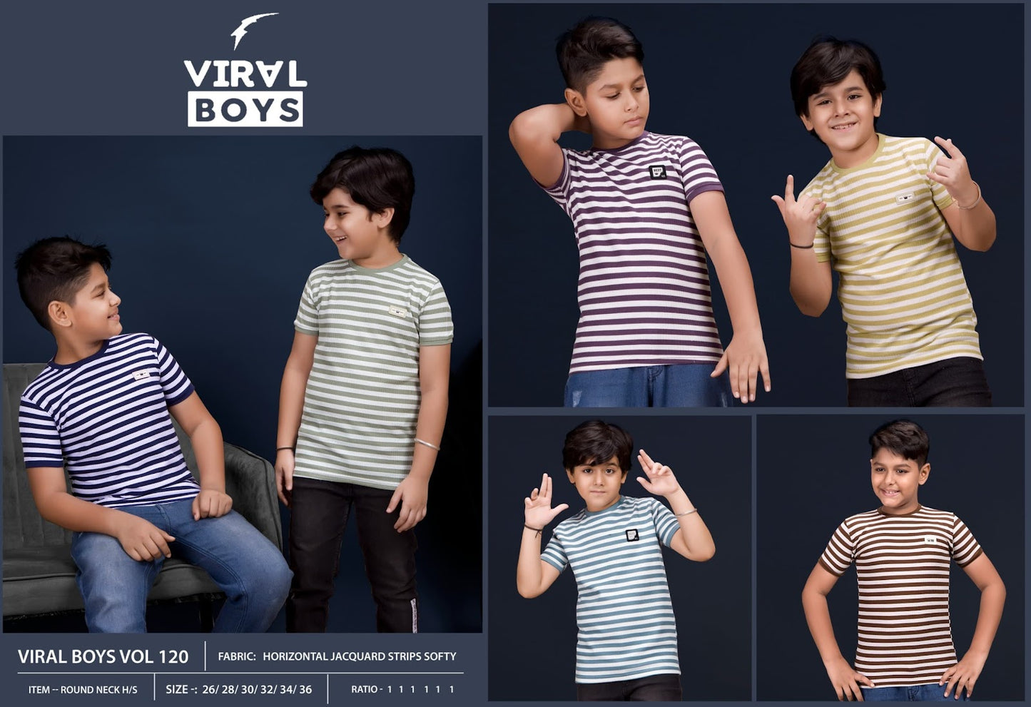 Vol 120 Viral Jacquard Boys Tshirt Supplier Ahmedabad