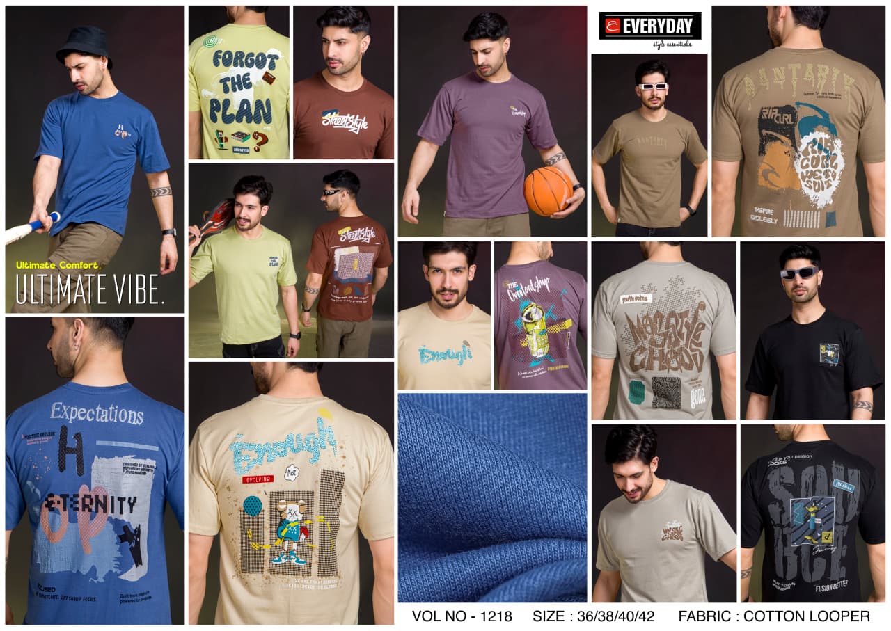 Vol 1218 Everyday Cotton Looper Mens Tshirts Wholesaler