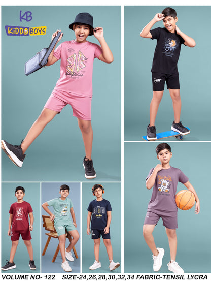 Vol 122 Kiddo Tencil Lycra Boys Shorts Set Supplier India