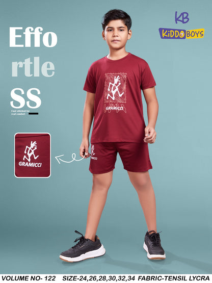 Vol 122 Kiddo Tencil Lycra Boys Shorts Set Supplier India