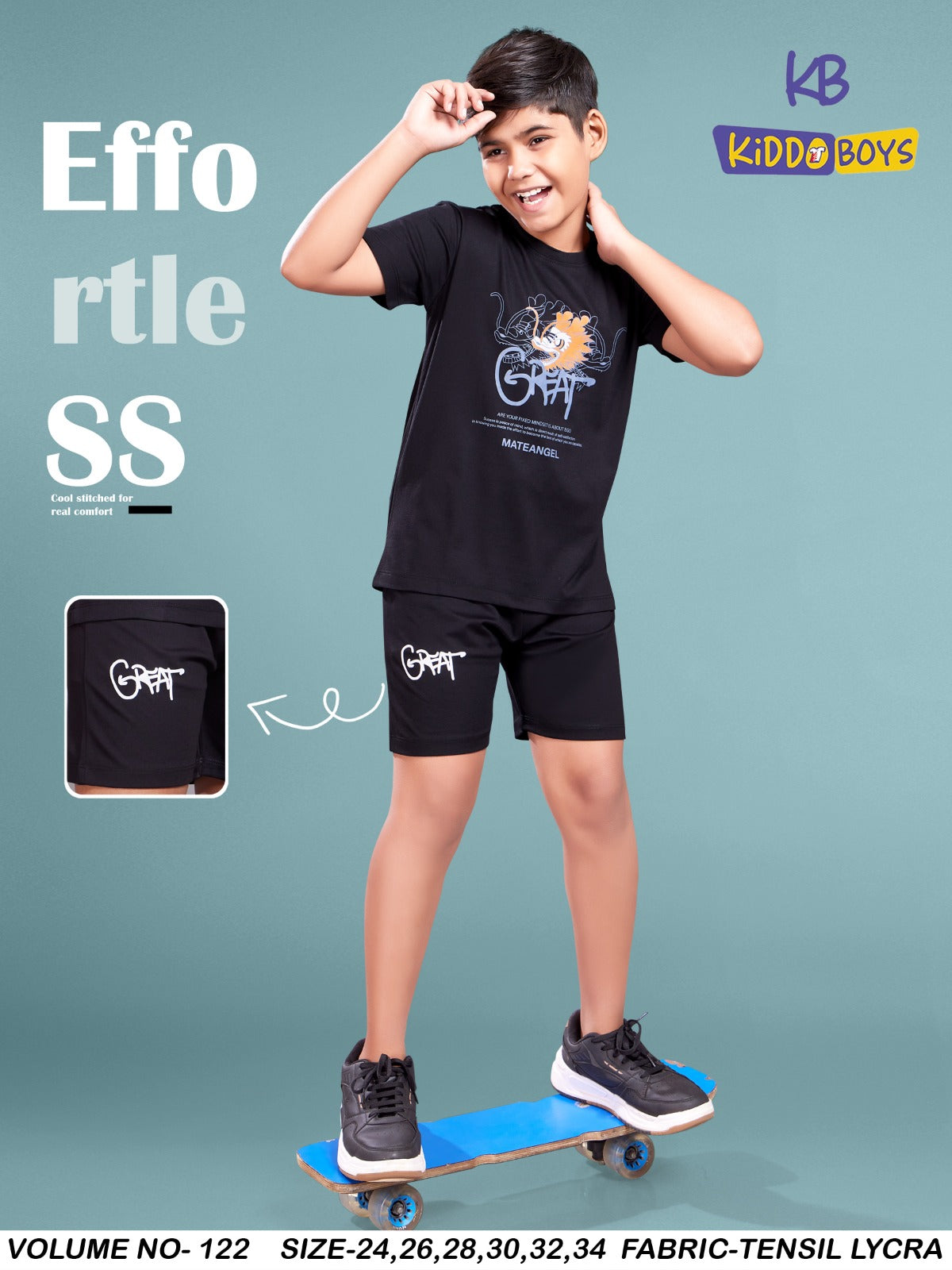 Vol 122 Kiddo Tencil Lycra Boys Shorts Set Supplier India