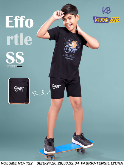 Vol 122 Kiddo Tencil Lycra Boys Shorts Set Supplier India