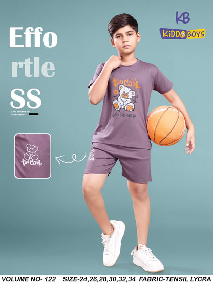 Vol 122 Kiddo Tencil Lycra Boys Shorts Set Supplier India