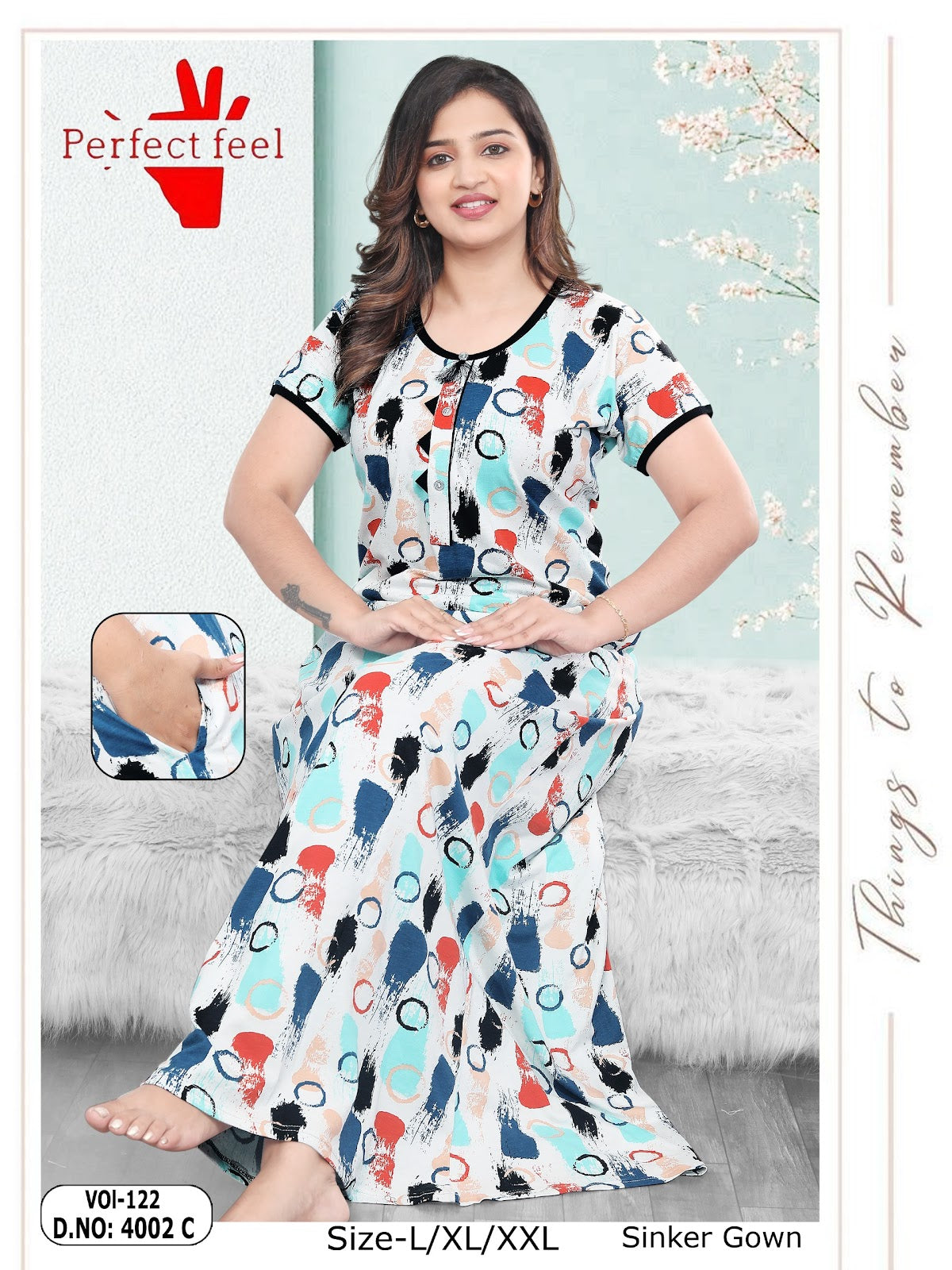 Vol 122 Perfect Feel Sinker Night Gowns Manufacturer Gujarat
