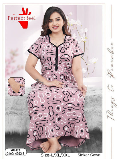 Vol 122 Perfect Feel Sinker Night Gowns Manufacturer Gujarat