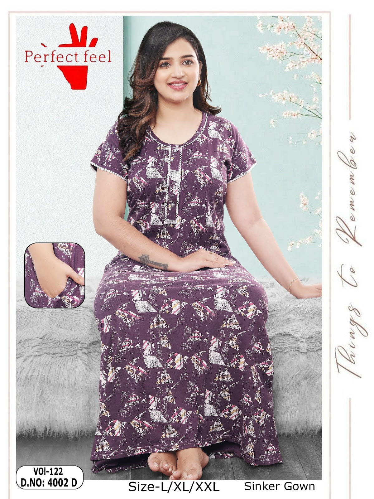 Vol 122 Perfect Feel Sinker Night Gowns Manufacturer Gujarat
