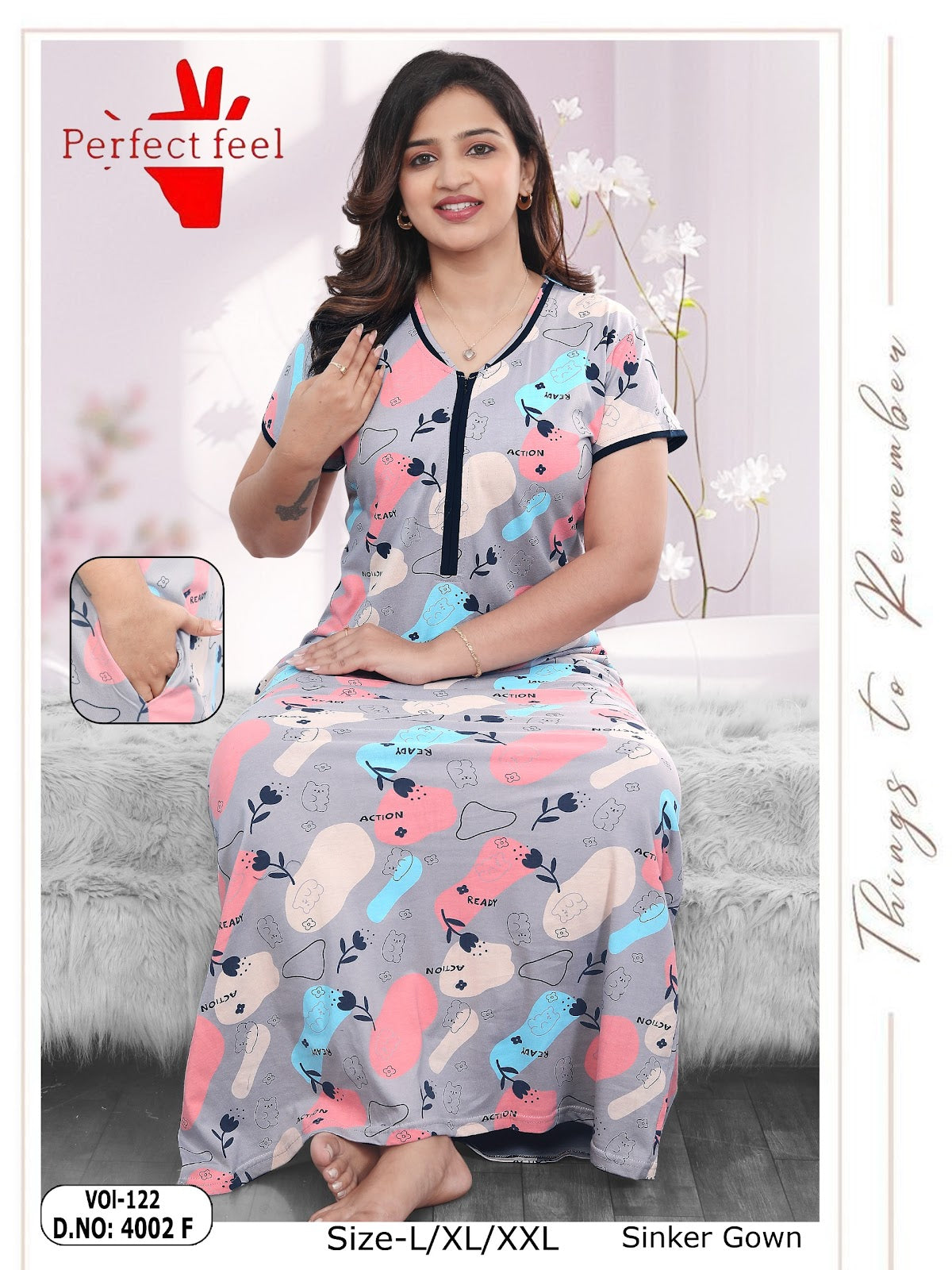 Vol 122 Perfect Feel Sinker Night Gowns Manufacturer Gujarat