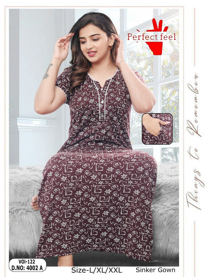 Vol 122 Perfect Feel Sinker Night Gowns Manufacturer Gujarat