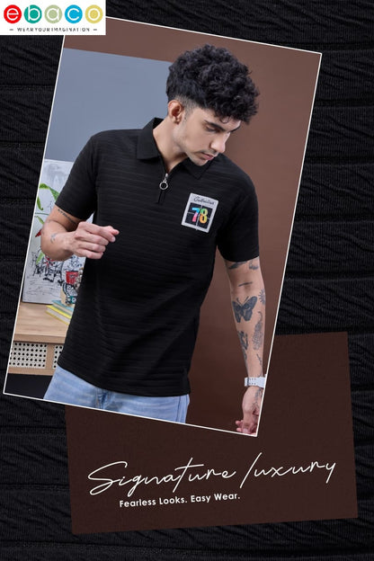 Vol 1233 Ebaco Jacquard Knit Mens Tshirts Supplier India