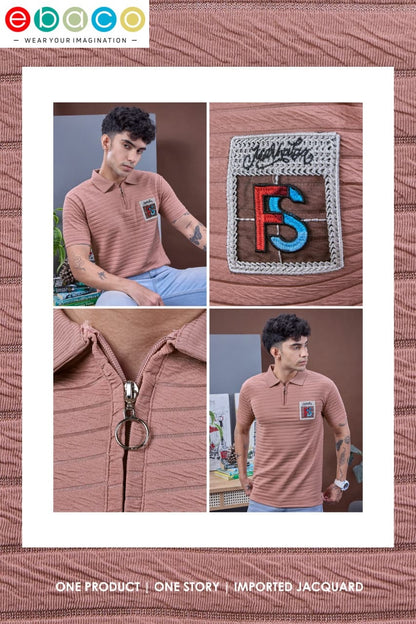 Vol 1233 Ebaco Jacquard Knit Mens Tshirts Supplier India