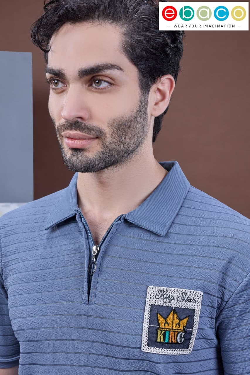 Vol 1233 Ebaco Jacquard Knit Mens Tshirts Supplier India