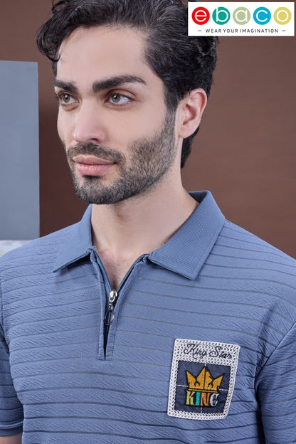 Vol 1233 Ebaco Jacquard Knit Mens Tshirts Supplier India