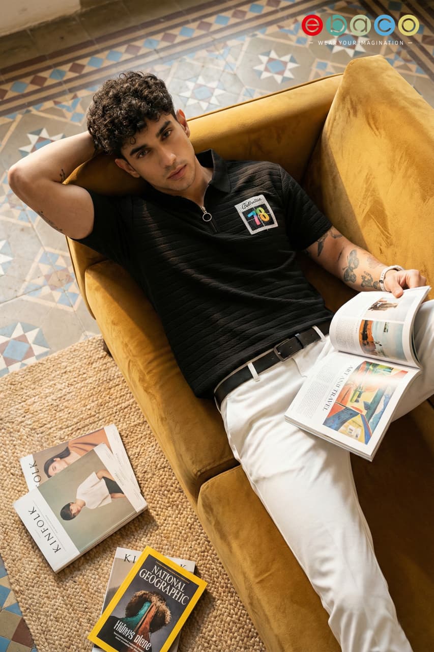 Vol 1233 Ebaco Jacquard Knit Mens Tshirts Supplier India