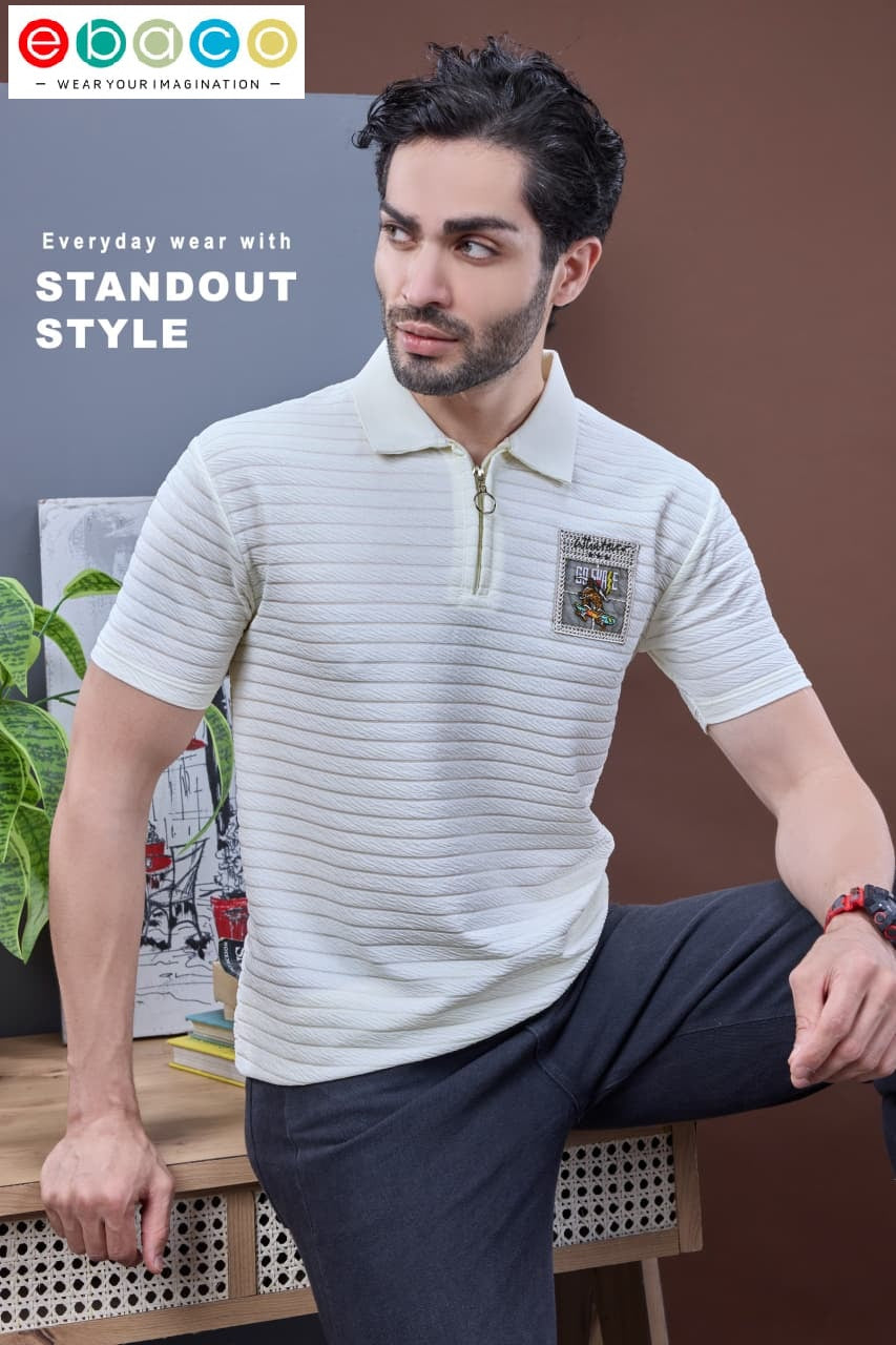 Vol 1233 Ebaco Jacquard Knit Mens Tshirts Supplier India