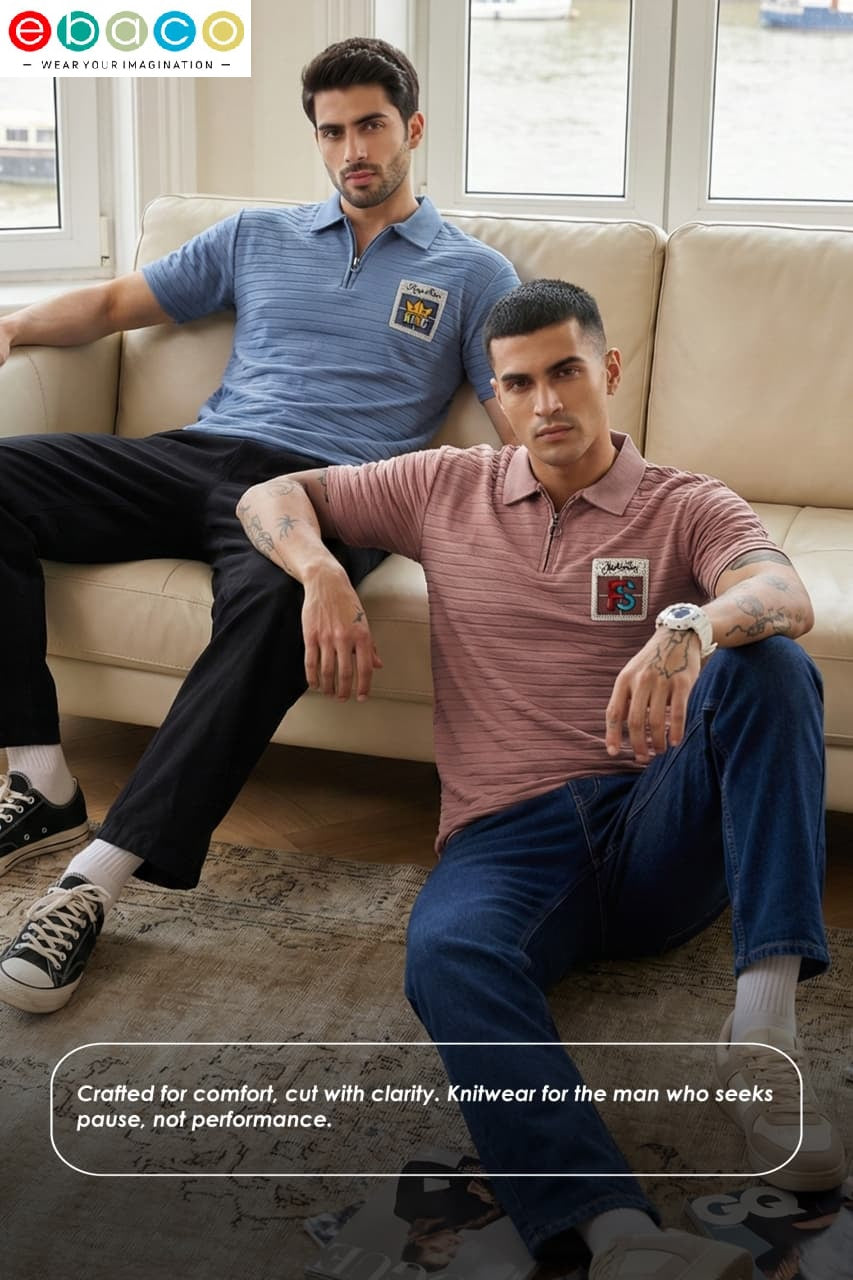 Vol 1233 Ebaco Jacquard Knit Mens Tshirts Supplier India